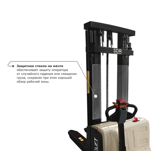 Самоходный электроштабелер PROLIFT M2 SDR 1545S li-ion со свободным подъемом
